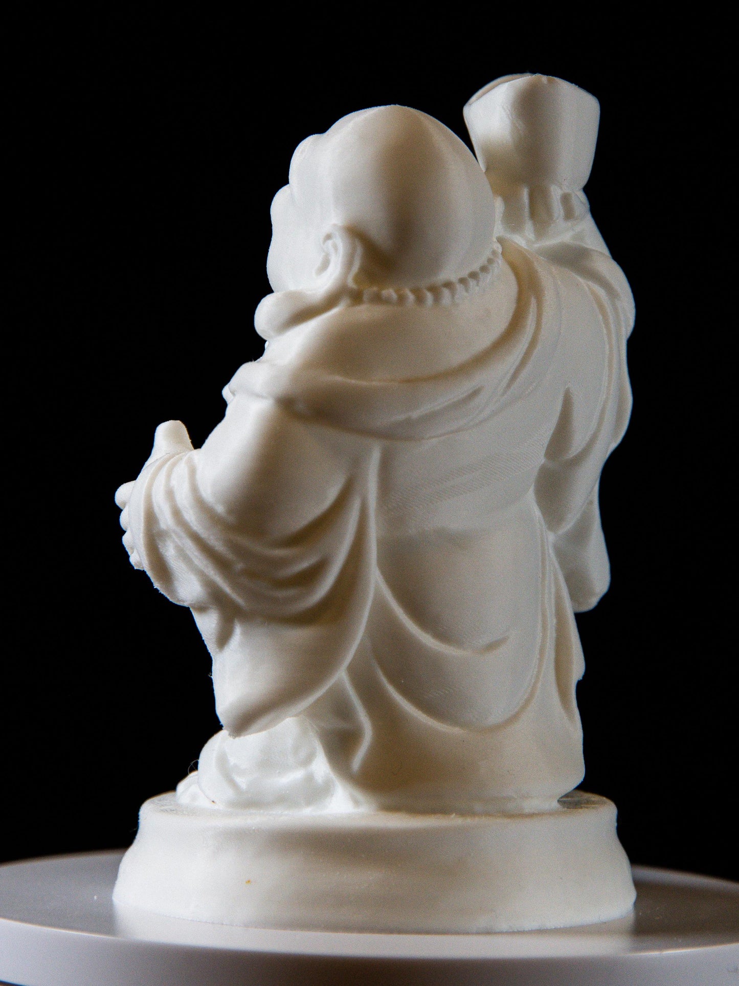 Laughing Buddha Holding Gold Ingot – Feng Shui Wealth & Happiness Statue | Prosperity and Luck Charm | Spiritual Home Decor