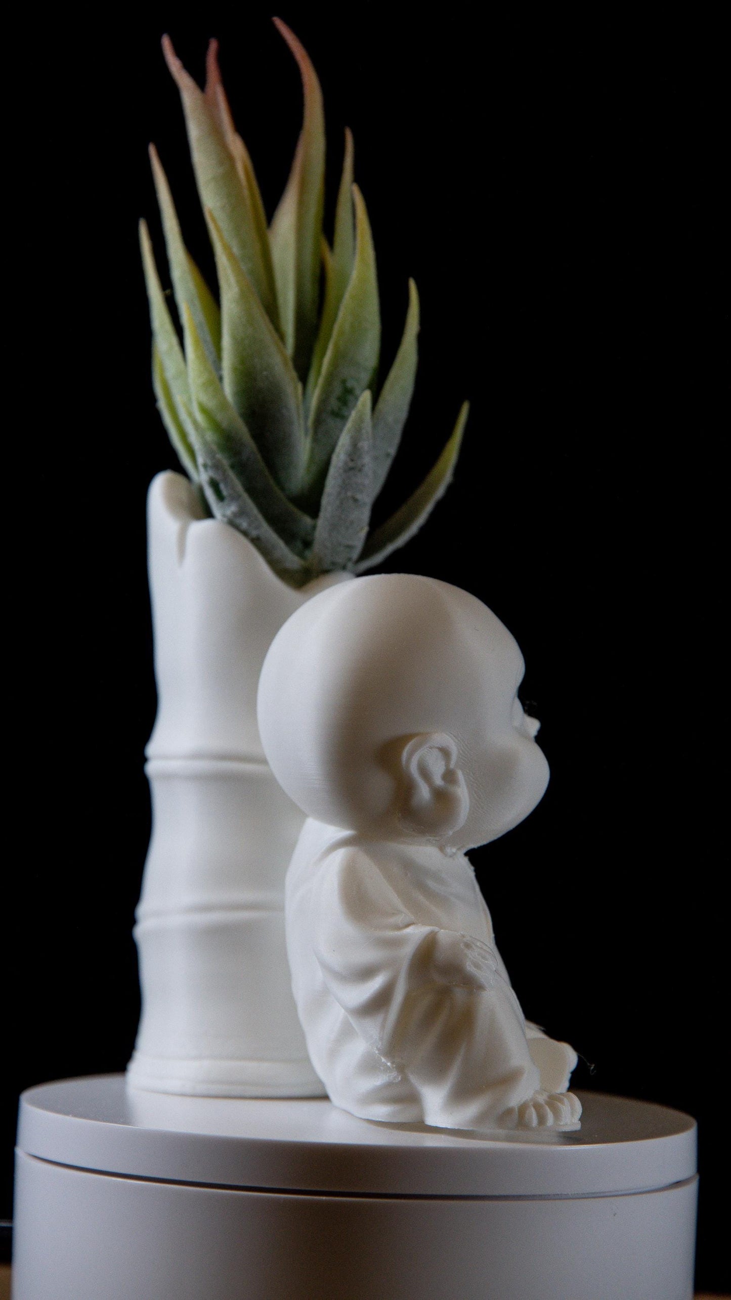 Laughing Buddha Bamboo Vase – Feng Shui Zen Decor | Spiritual Home & Office Ornament | Meditation and Tranquility Gift