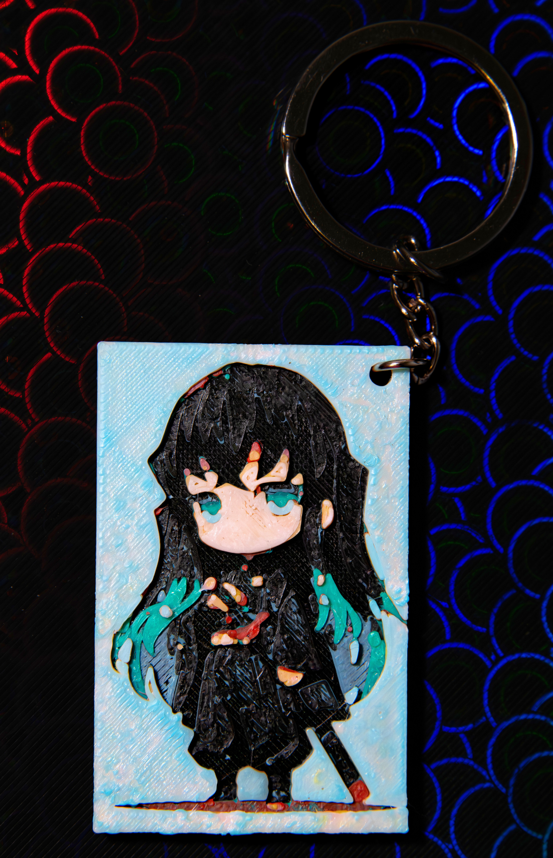 π«οΈ Muichiro Tokito Chibi Keychain β 3D Demon Slayer Collectible