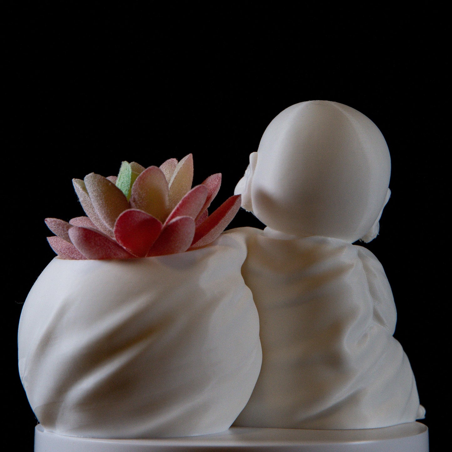 Laughing buddha with Wealth Bag succulent – Feng Shui Wealth & Luck Statue | Spiritual Home Décor |
