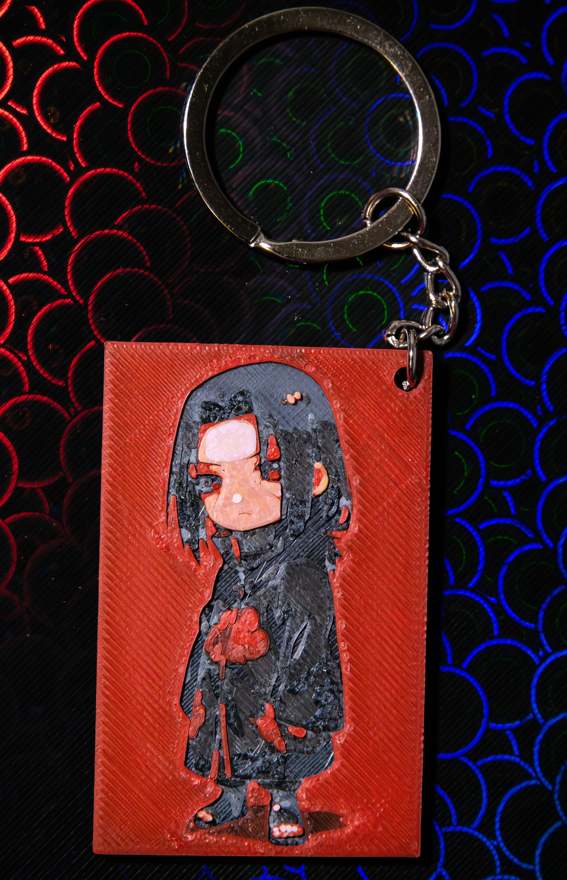 🌒 Itachi Uchiha Chibi Keychain – 3D Akatsuki Edition (Exclusive)