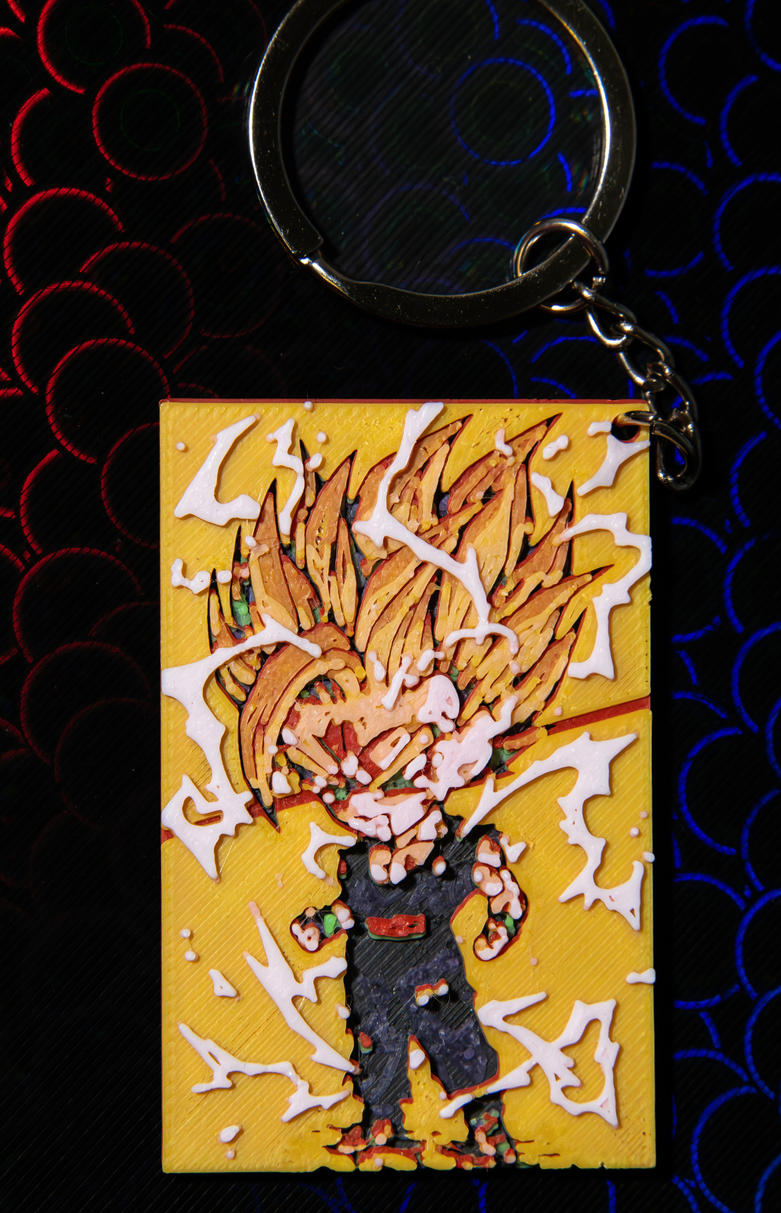 ⚡ Super Saiyan Gohan Chibi Keychain – 3D Lightning Edition (DBZ Exclusive)