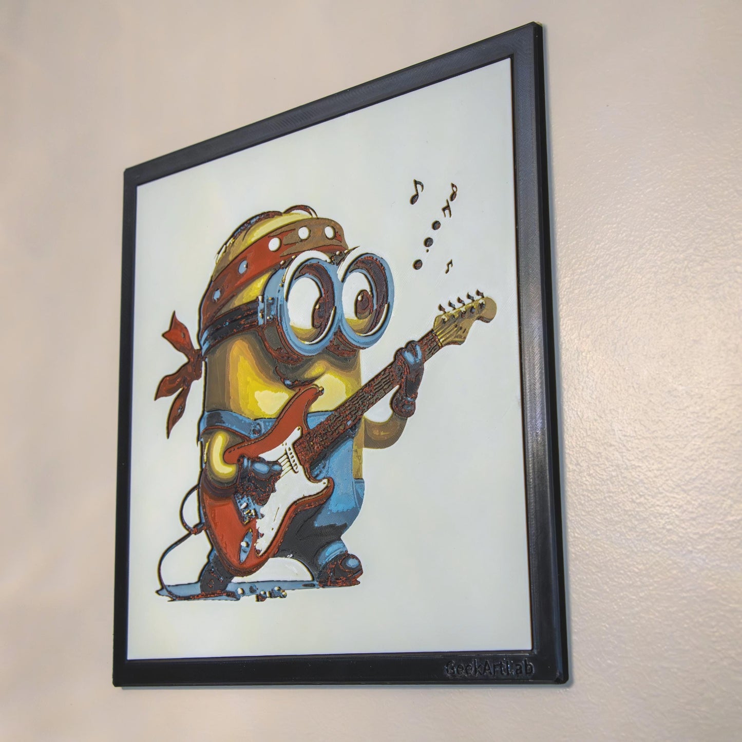 Rock Star Minion - Anime Art | 3d Filament Painting