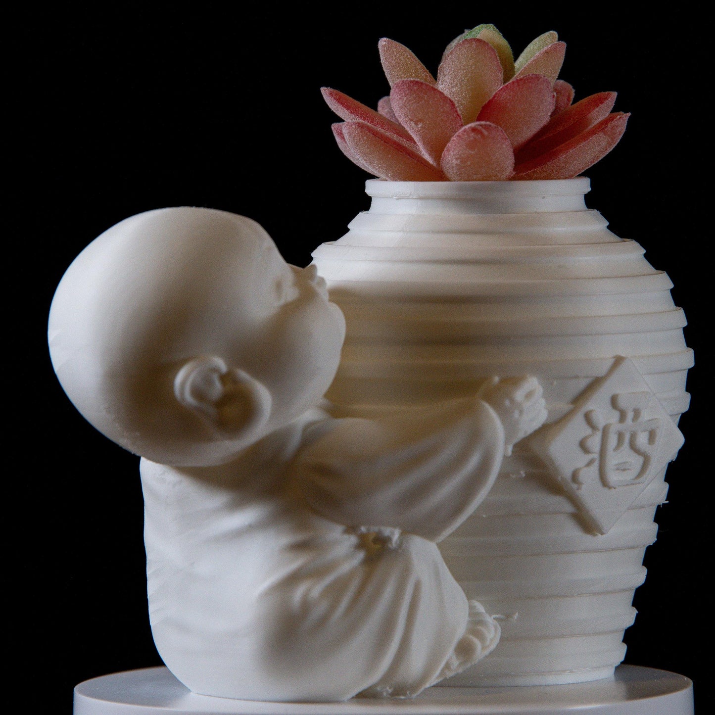 Laughing buddha succulent planter - Elegant home decor fengshui