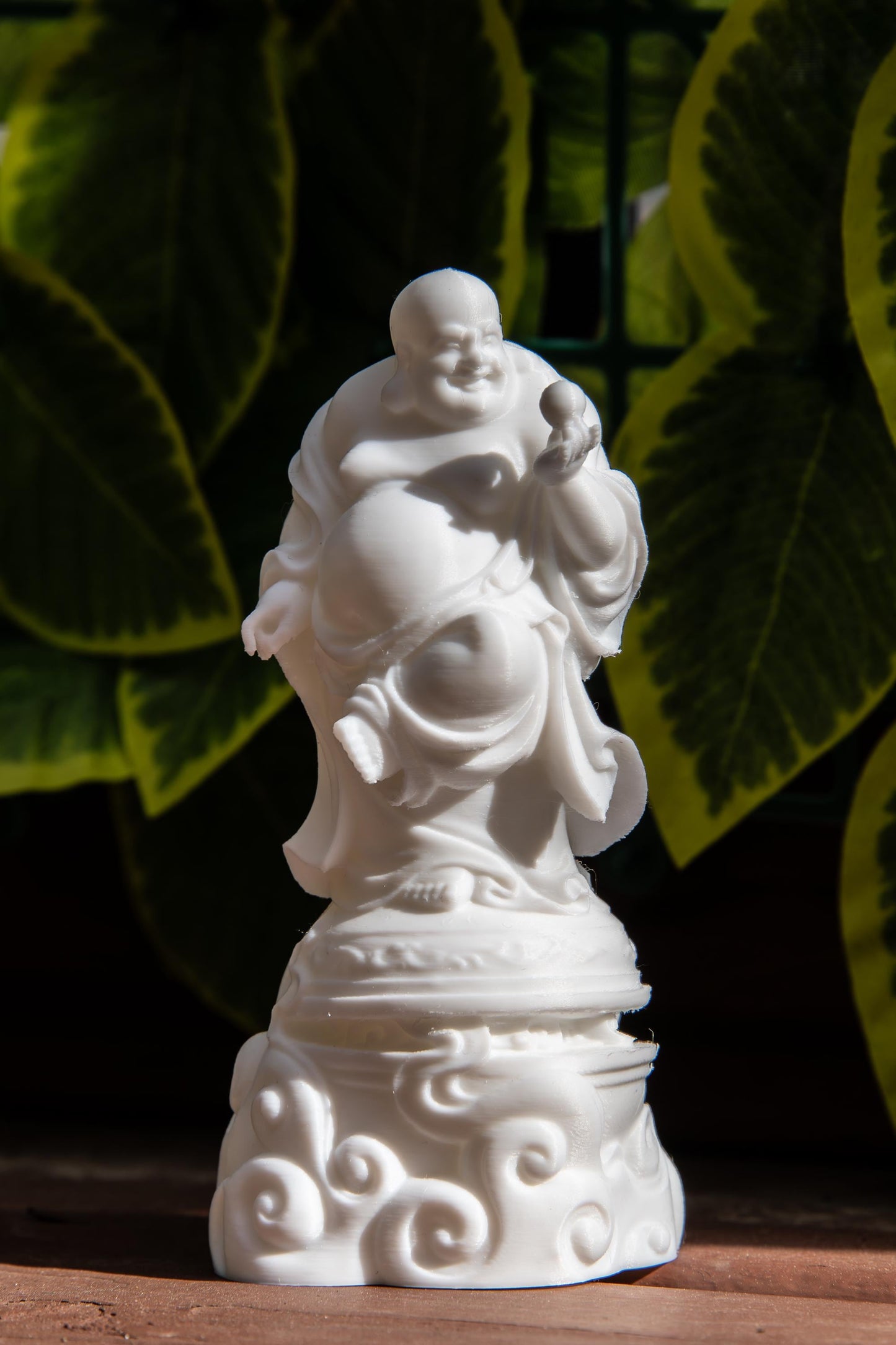 Laughing Buddha with Pearl of Wisdom – Feng Shui Fortune & Enlightenment Statue | Spiritual Home and Office Decor