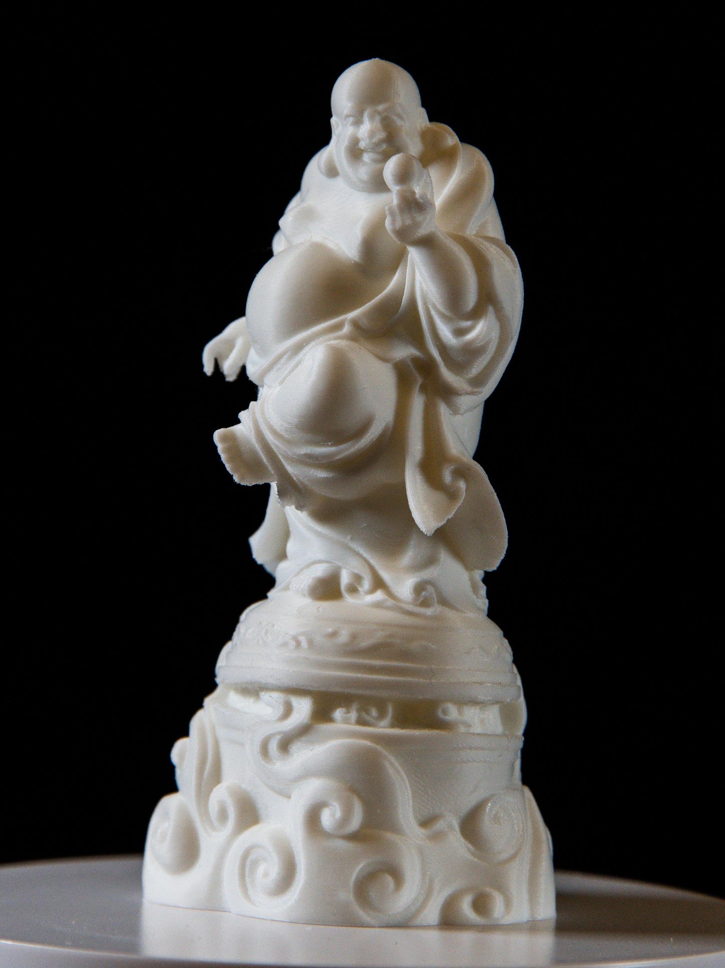 Laughing Buddha with Pearl of Wisdom – Feng Shui Fortune & Enlightenment Statue | Spiritual Home and Office Decor
