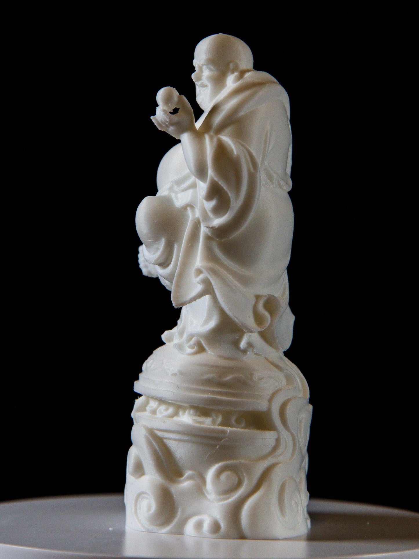 Laughing Buddha with Pearl of Wisdom – Feng Shui Fortune & Enlightenment Statue | Spiritual Home and Office Decor