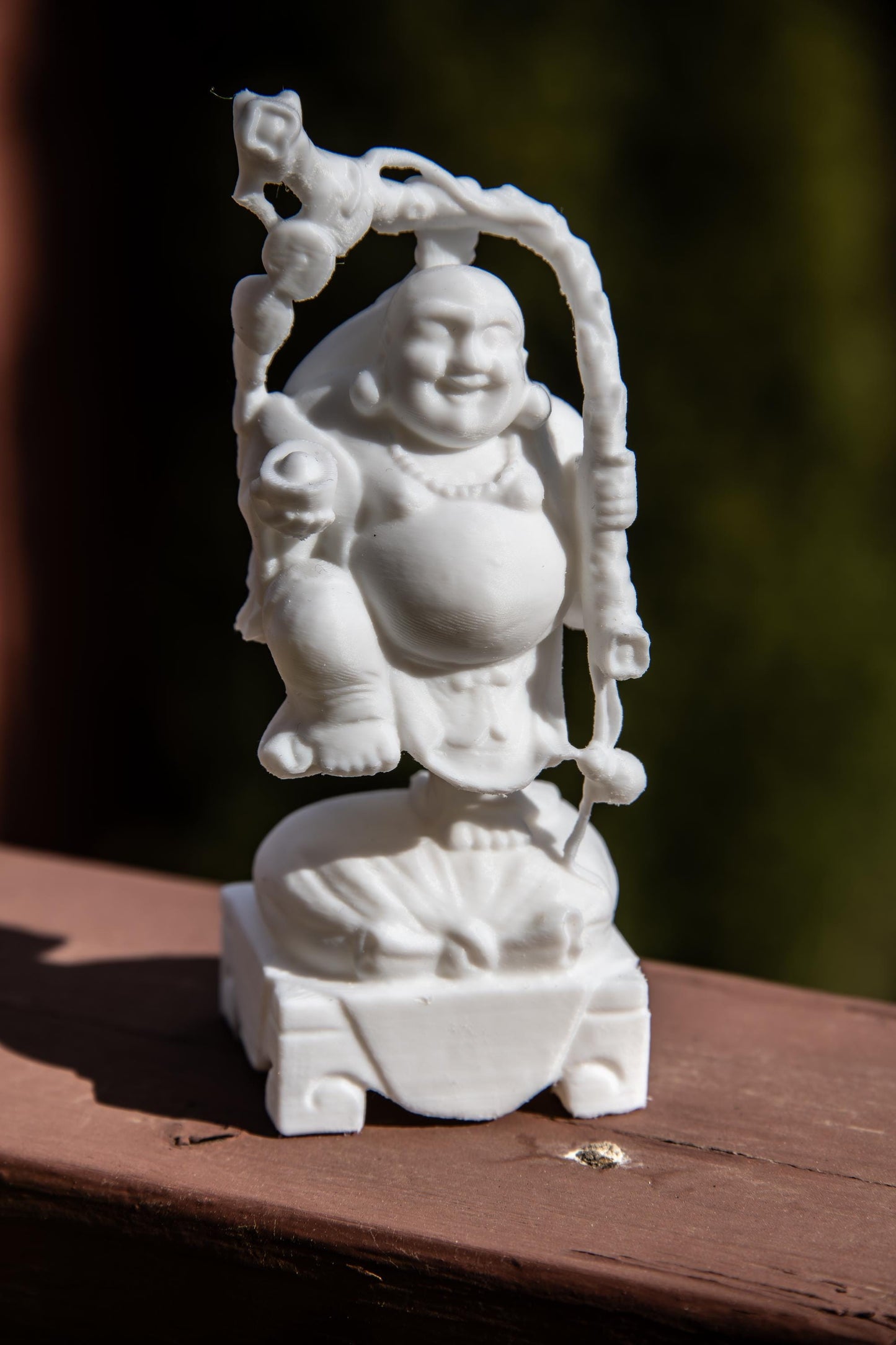 Laughing Buddha on Swing – Feng Shui Happiness & Wealth Statue | Lucky Charm for Home and Office | Spiritual Zen Decor