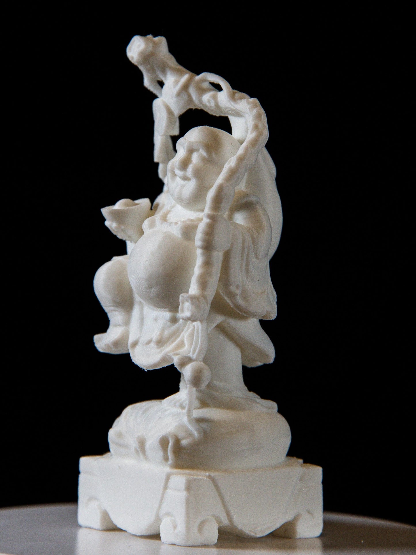Laughing Buddha on Swing – Feng Shui Happiness & Wealth Statue | Lucky Charm for Home and Office | Spiritual Zen Decor