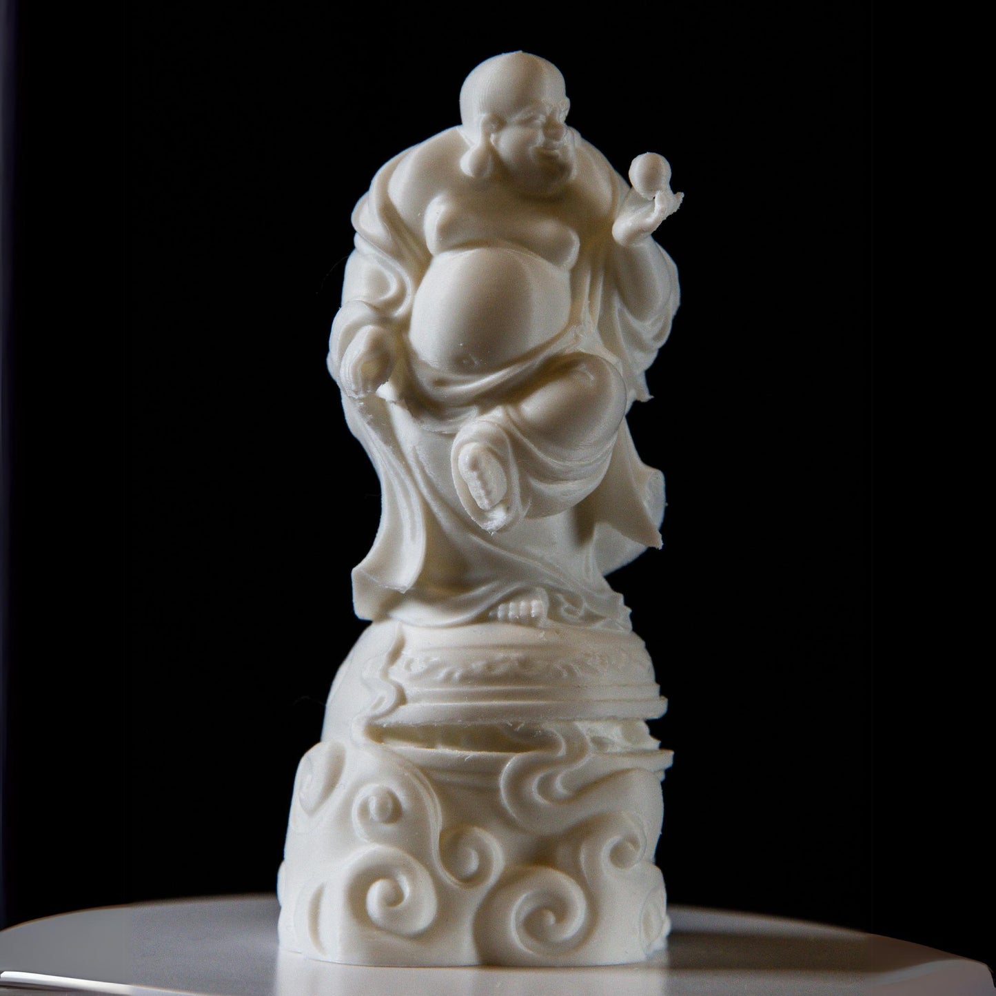 Laughing Buddha with Pearl of Wisdom – Feng Shui Fortune & Enlightenment Statue | Spiritual Home and Office Decor