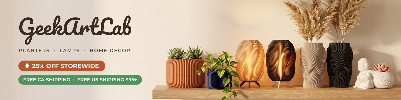 GeekArtLab โ planters, lamps and home decor. Halloween Sale 25% off, free shipping to Canada and US