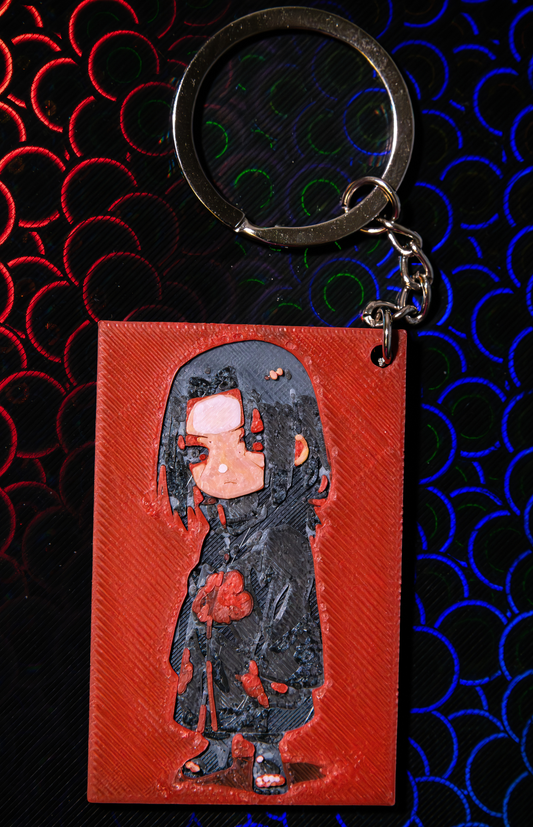 🌒 Itachi Uchiha Chibi Keychain – 3D Akatsuki Edition (Exclusive)