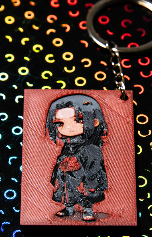 🌒 Itachi Uchiha Chibi Keychain – 3D Akatsuki Edition (Exclusive)