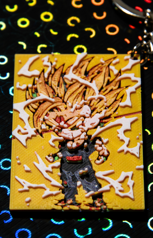 ⚡ Super Saiyan Gohan Chibi Keychain – 3D Lightning Edition (DBZ Exclusive)
