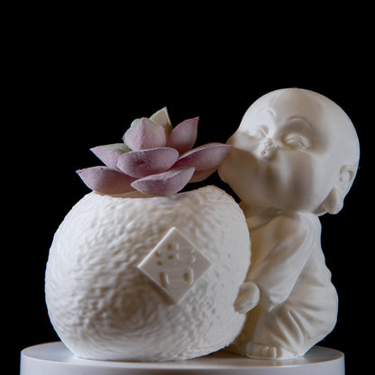 Laughing Buddha Succulent Planter – Elegant Home Décor Gift