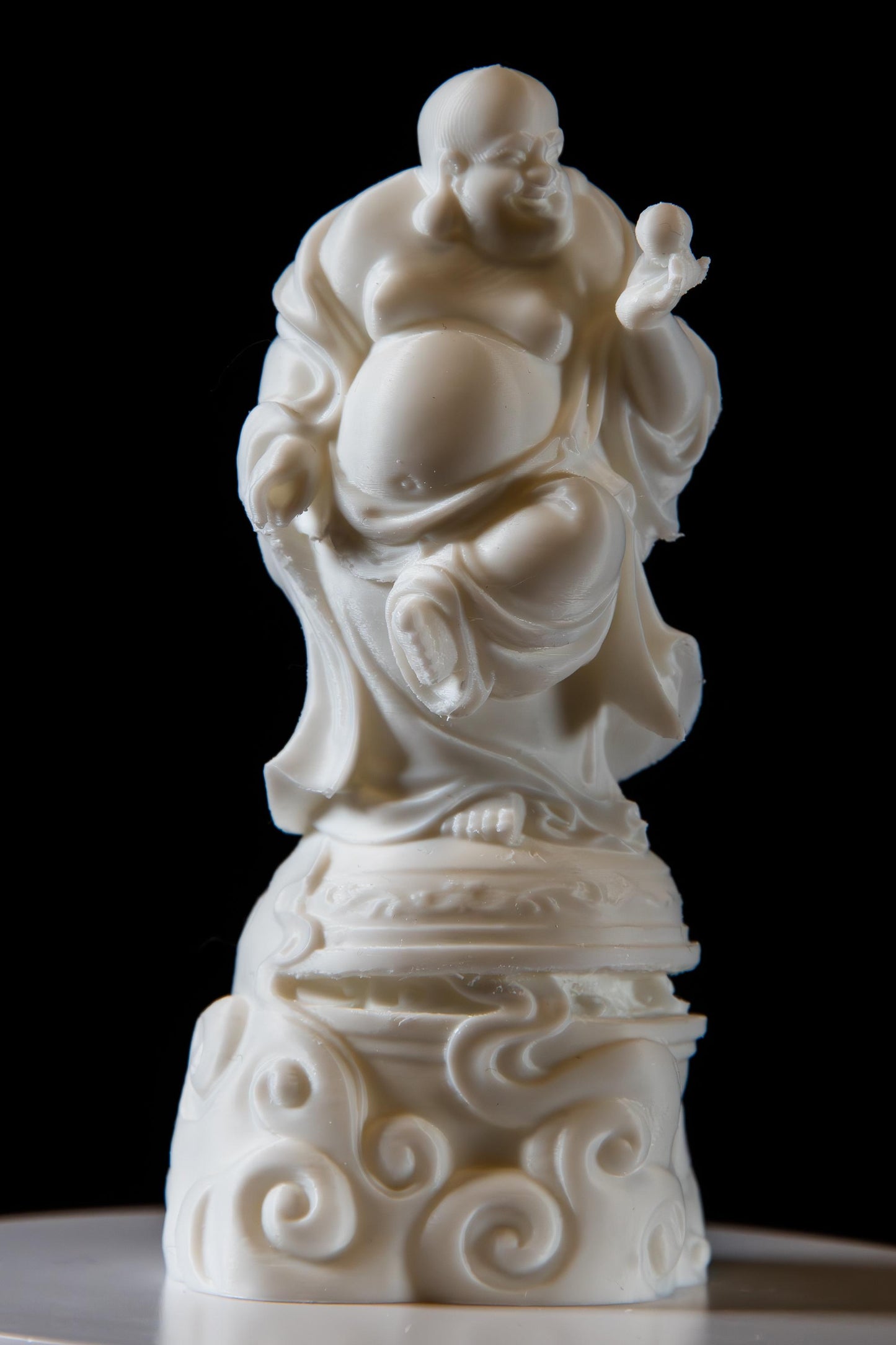 Laughing Buddha with Pearl of Wisdom – Feng Shui Fortune & Enlightenment Statue | Spiritual Home and Office Decor