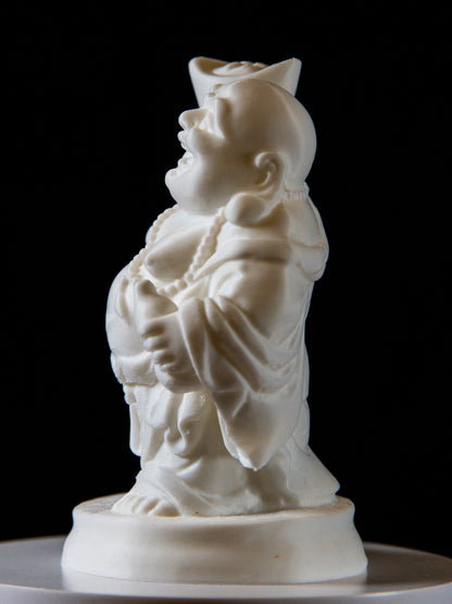 Laughing Buddha Holding Gold Ingot – Feng Shui Wealth & Happiness Statue | Prosperity and Luck Charm | Spiritual Home Decor