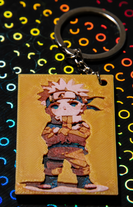 ⚔️Naruto Chibi 3d raised filament keychain
