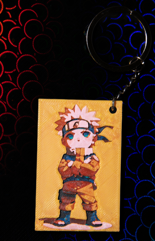 ⚔️Naruto Chibi 3d raised filament keychain