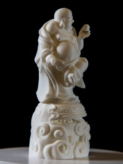 Laughing Buddha with Pearl of Wisdom – Feng Shui Fortune & Enlightenment Statue | Spiritual Home and Office Decor