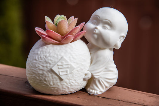 Laughing Buddha Succulent Planter – Elegant Home Décor Gift